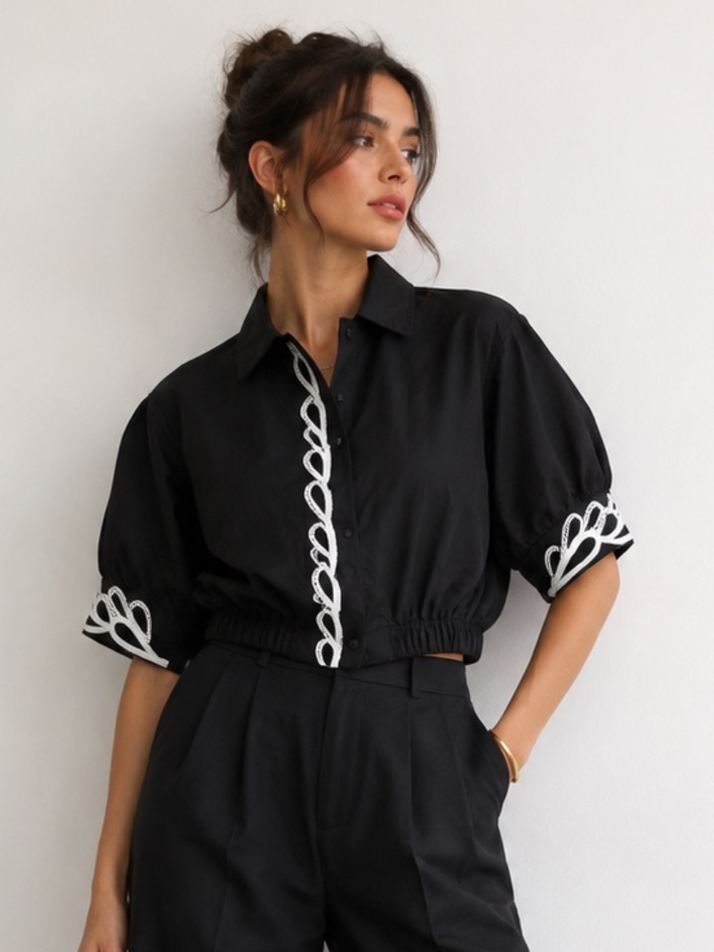 Jason Wu Embroidered Button Down Shirt